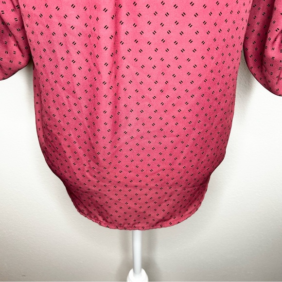 Papermoon By Stitch Fix Womens Patterned V-Neck Top Blouse 3/4 Sleeve Size S - Picture 8 of 10